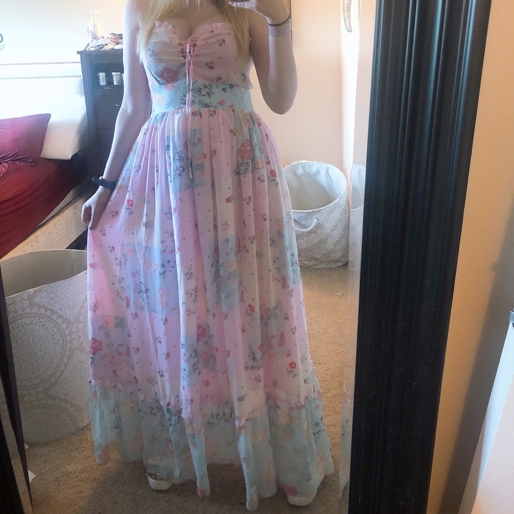 Pat A Cake Twill Floral Maxi Dress